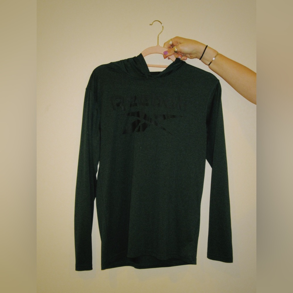 Dark green Reebok athletic hoodie
